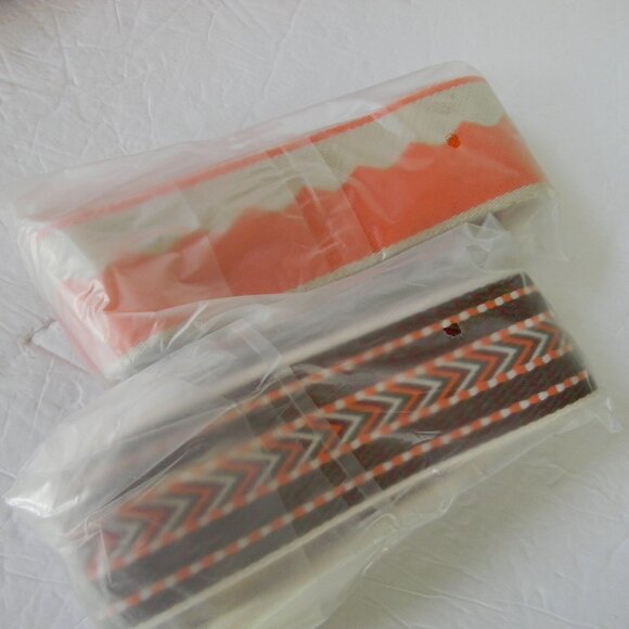 NEW Pom Pom London Original Plus Leather Crossbody Bag w/ Accessories ORANGE - Picture 3 of 8